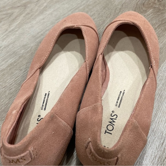 TOMS Jutti Neat Pink Suede Ballet Flats - Picture 10 of 11